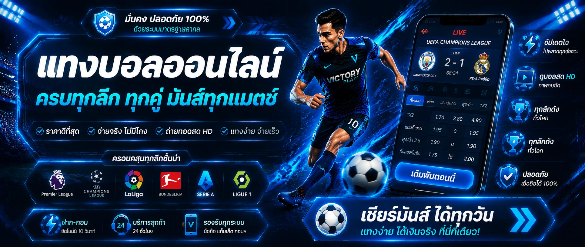 ONEHENG89 แทงบอลออนไลน์ ราคาน้ำดี ครบทุกลีกทั่วโลก ผลบอลสดเรียลไทม์